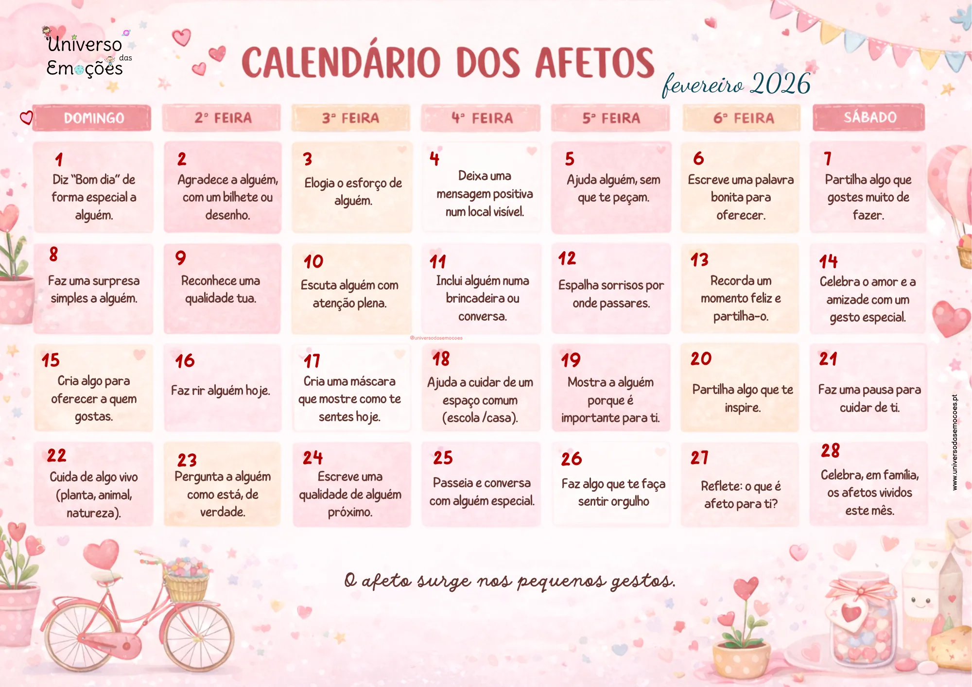 Calendário Fevereiro