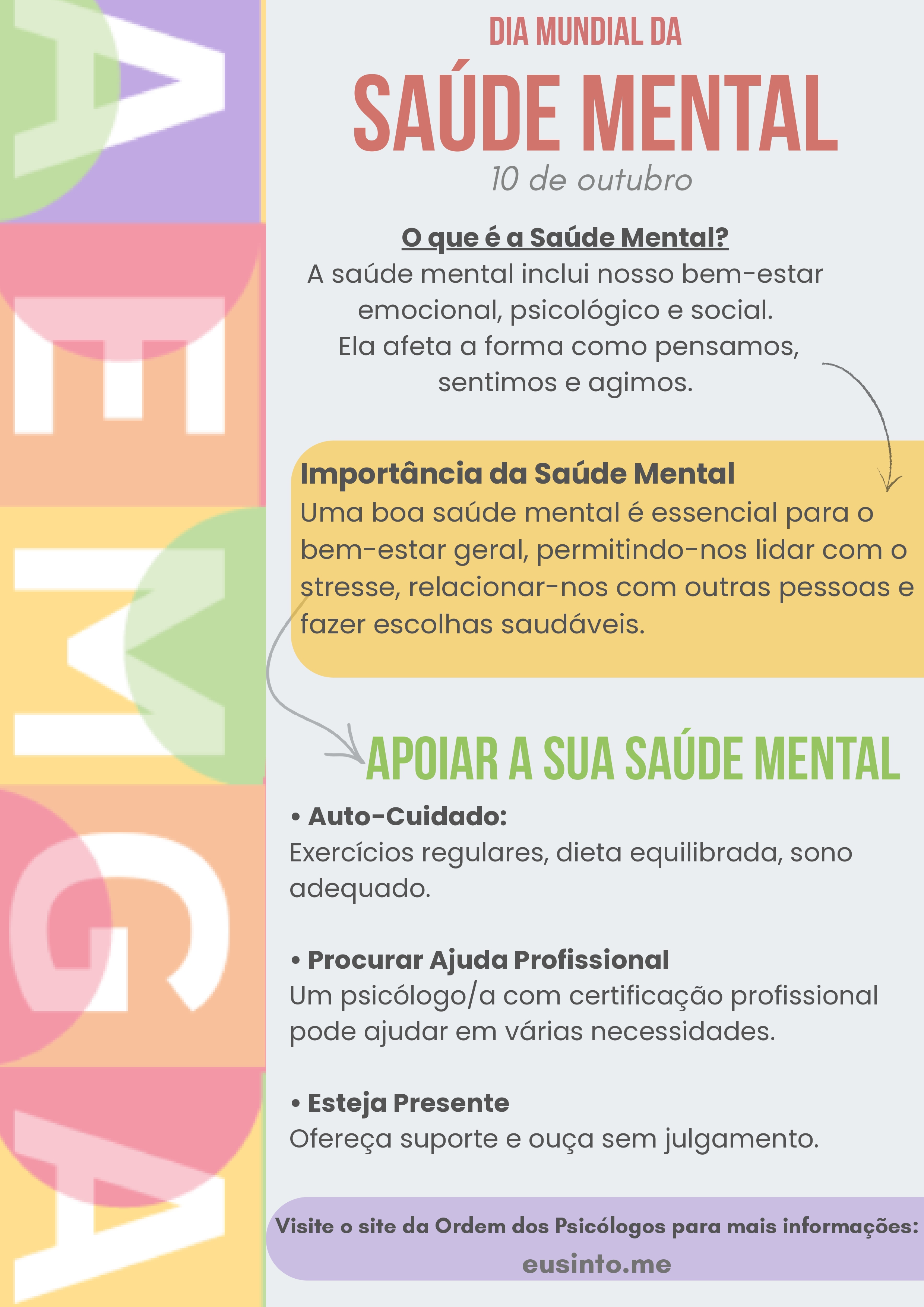 Dia Mundial da Saúde Mental — 10 de outubro